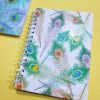 Peacock Feather Glittery Spiral Notebook - Image 2