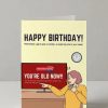 Breaking News – You’re Old Now! Birthday Card - Image 2